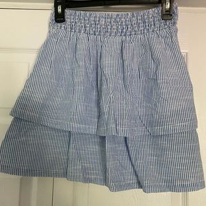 H&M Blue and White Striped Skirt